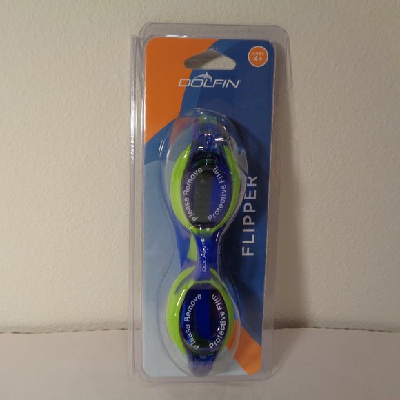 Dolfin Size Youth Design FLIPPER Blue New Goggles - Picture 1 of 6